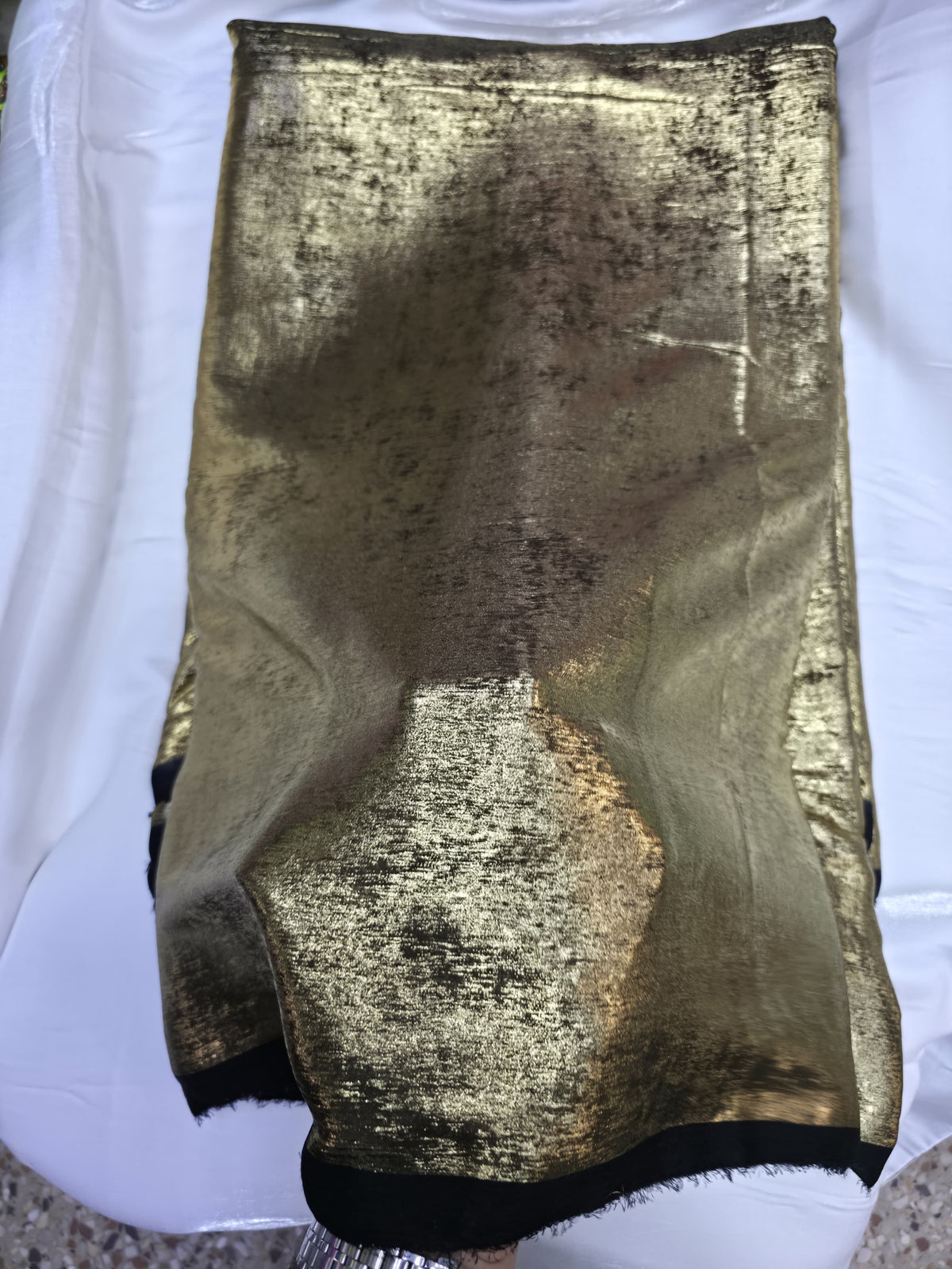 Arabic Shemar Velvet silk | French Shemar Velvet silk ( sun gold on black base )