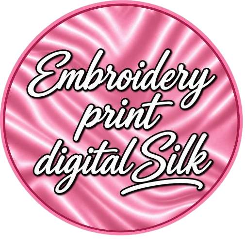 Embroidered Digital Print Silk