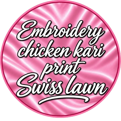 Embroidery Chicken Kari Print Swiss Lawn