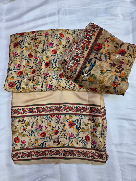 Embroidered Digital Printed Silk 🌸| Elegant Premium Collection