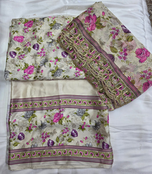 Embroidered Digital Printed Silk 🌸| Elegant Premium Collection