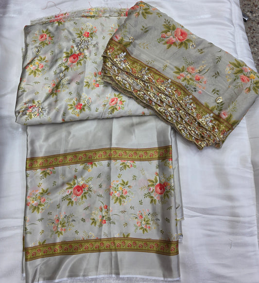 Embroidered Digital Printed Silk 🌸| Elegant Premium Collection