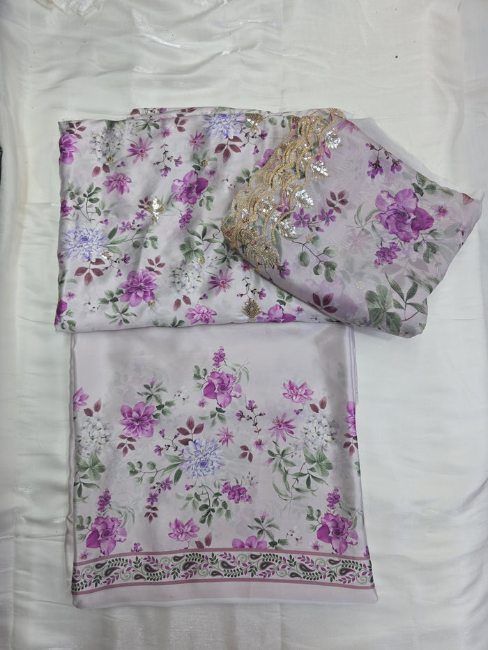 Embroidered Digital Printed Silk 🌸| Elegant Premium Collection