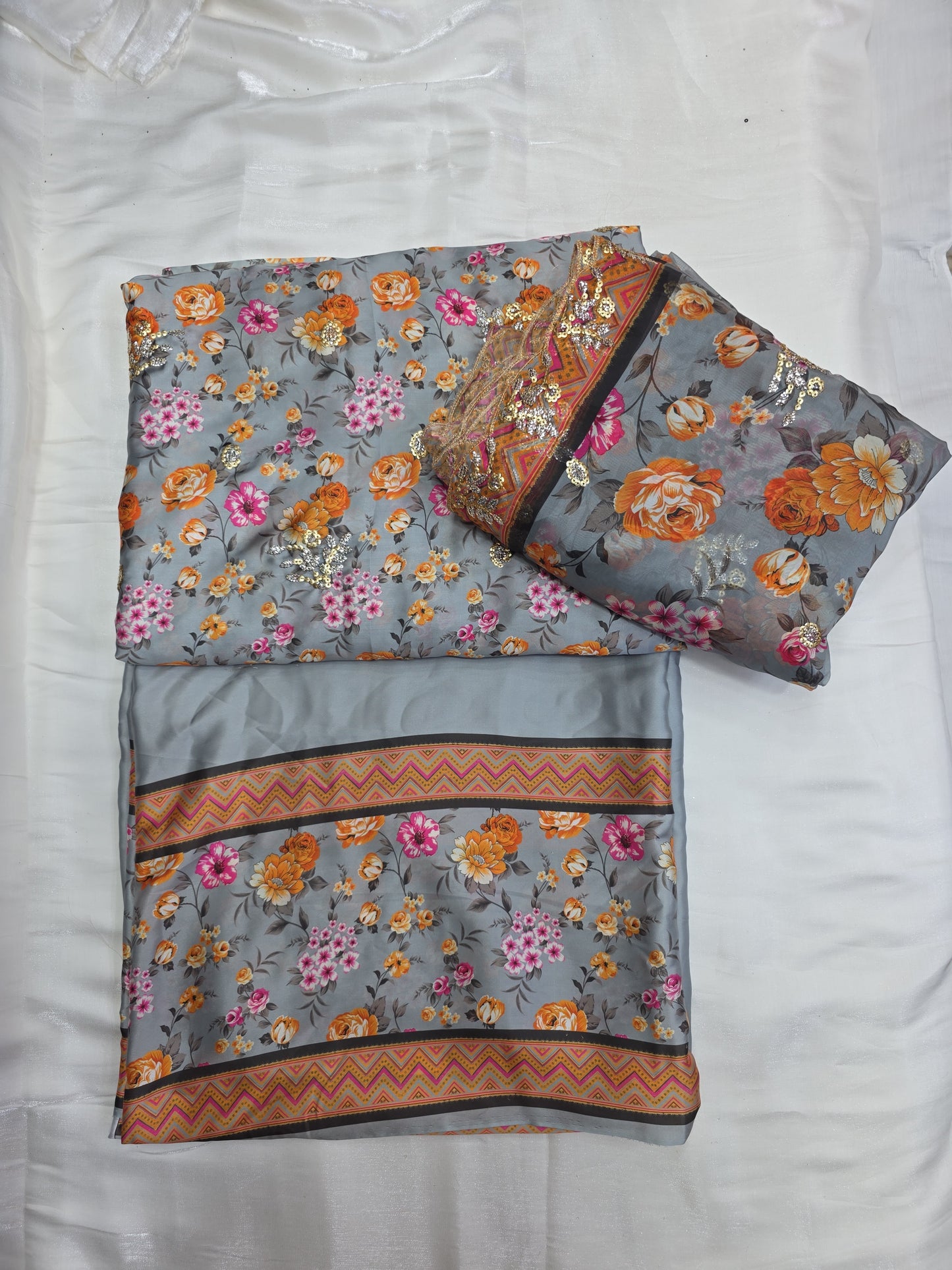 Embroidered Digital Printed Silk 🌸| Elegant Premium Collection