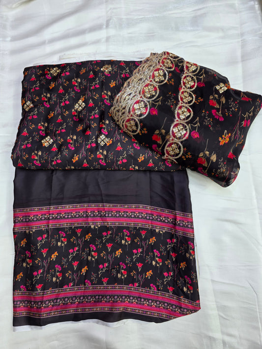 Embroidered Digital Printed Silk 🌸| Elegant Premium Collection