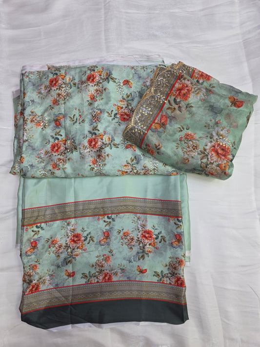 Embroidered Digital Printed Silk 🌸| Elegant Premium Collection