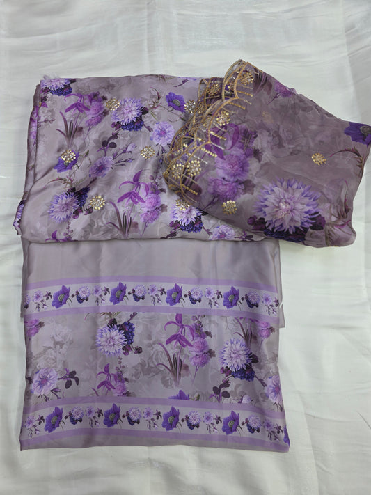 Embroidered Digital Printed Silk 🌸| Elegant Premium Collection