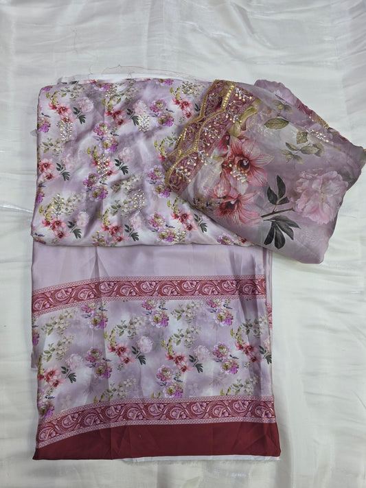 Embroidered Digital Printed Silk 🌸| Elegant Premium Collection