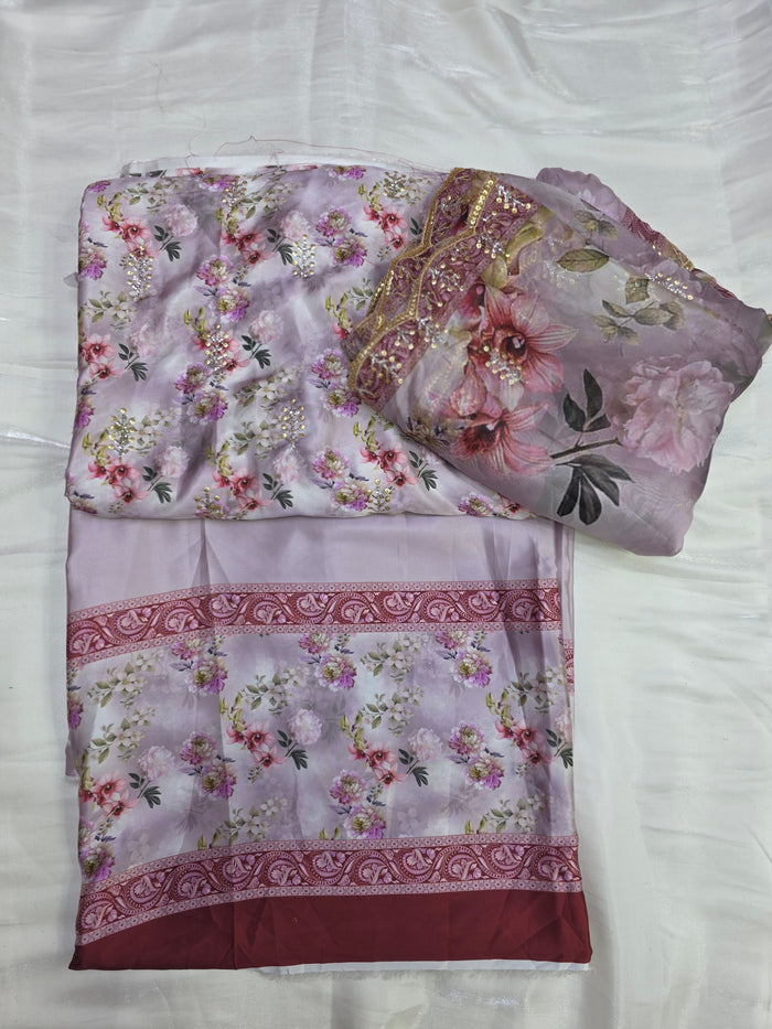 Embroidered Digital Printed Silk 🌸| Elegant Premium Collection