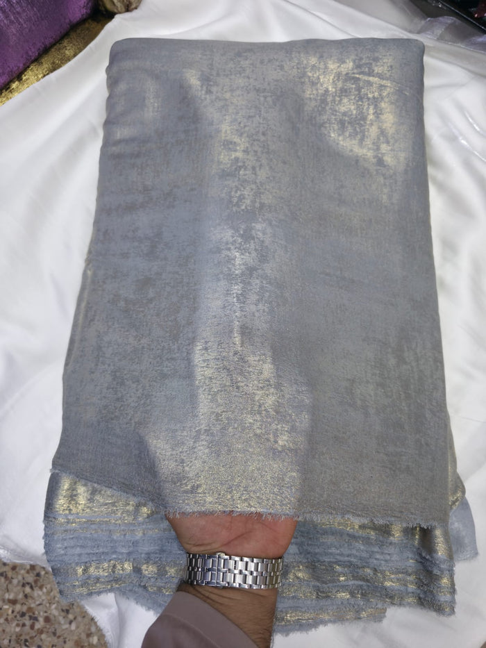 Arabic Shemar Velvet silk | French Shemar Velvet silk ( ice blue grey )