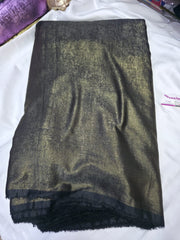 Arabic Shemar Velvet silk | French Shemar Velvet silk ( black with dull gold )