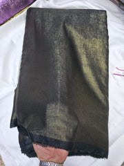 Arabic Shemar Velvet silk | French Shemar Velvet silk ( black with dull gold )