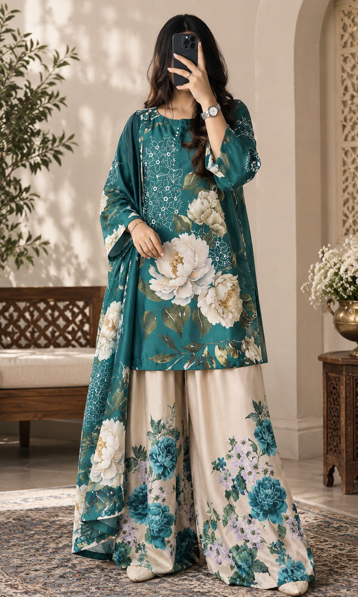 Digital Printed Silk 3pc