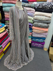 Gown style fancy saree