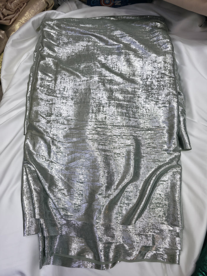 Arabic Shemar Velvet silk | French Shemar Velvet silk ( pistachio silver shine )