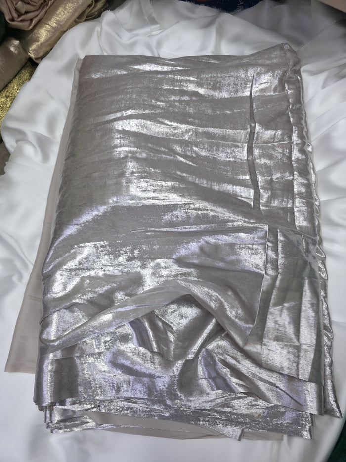 Arabic Shemar Velvet silk | French Shemar Velvet silk (gery silver shine )
