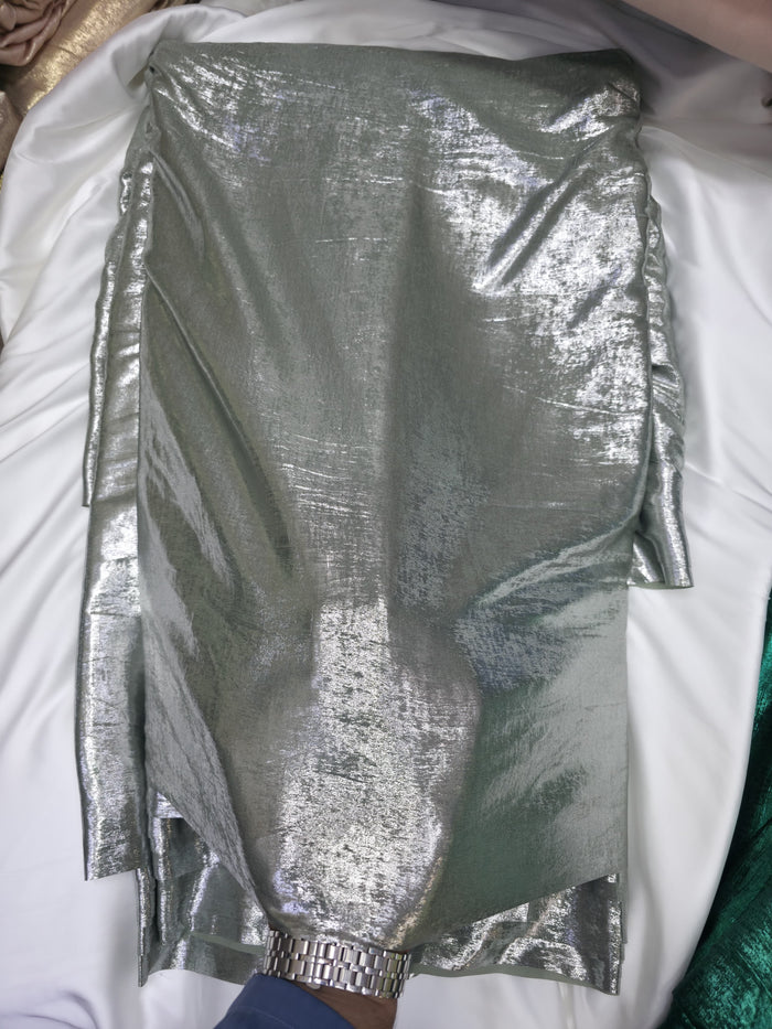 Arabic Shemar Velvet silk | French Shemar Velvet silk ( pistachio silver shine )
