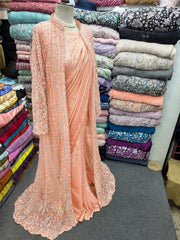 Gown style fancy saree