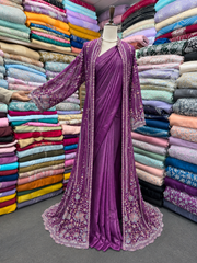 Gown style fancy saree
