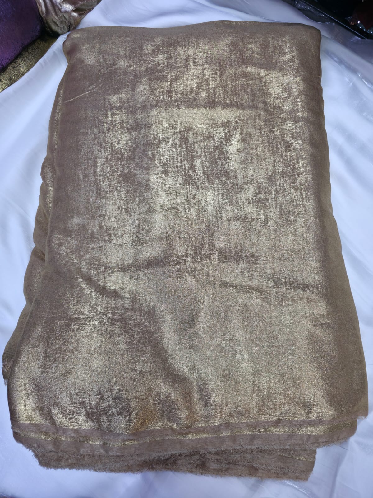 Arabic Shemar Velvet silk | French Shemar Velvet silk ( dark golden )