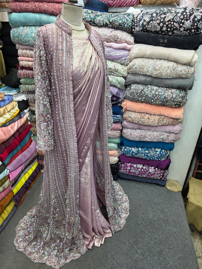 Gown style fancy saree