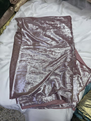 Arabic Shemar Velvet silk | French Shemar Velvet silk (tea pink silver shine )
