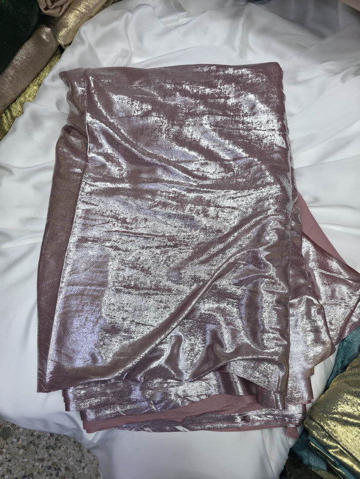 Arabic Shemar Velvet silk | French Shemar Velvet silk (tea pink silver shine )