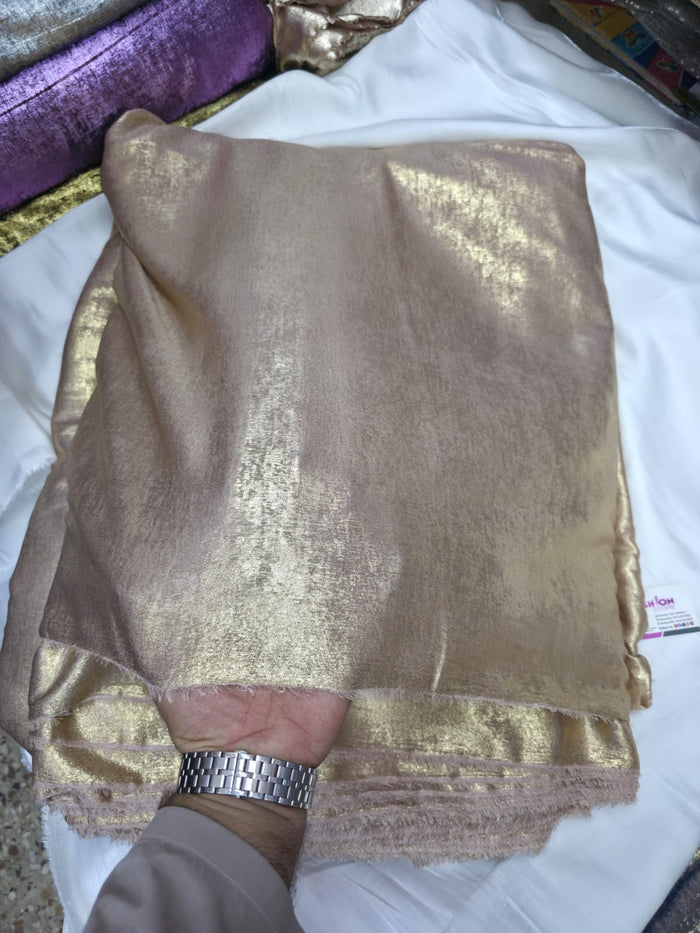Arabic Shemar Velvet silk | French Shemar Velvet silk ( peach Rose gold )