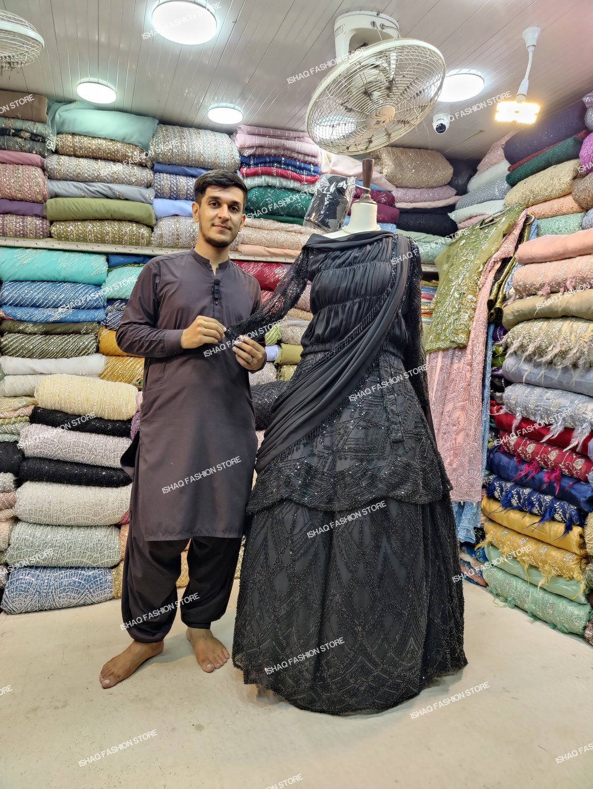 Black customized Cut Dana maxi