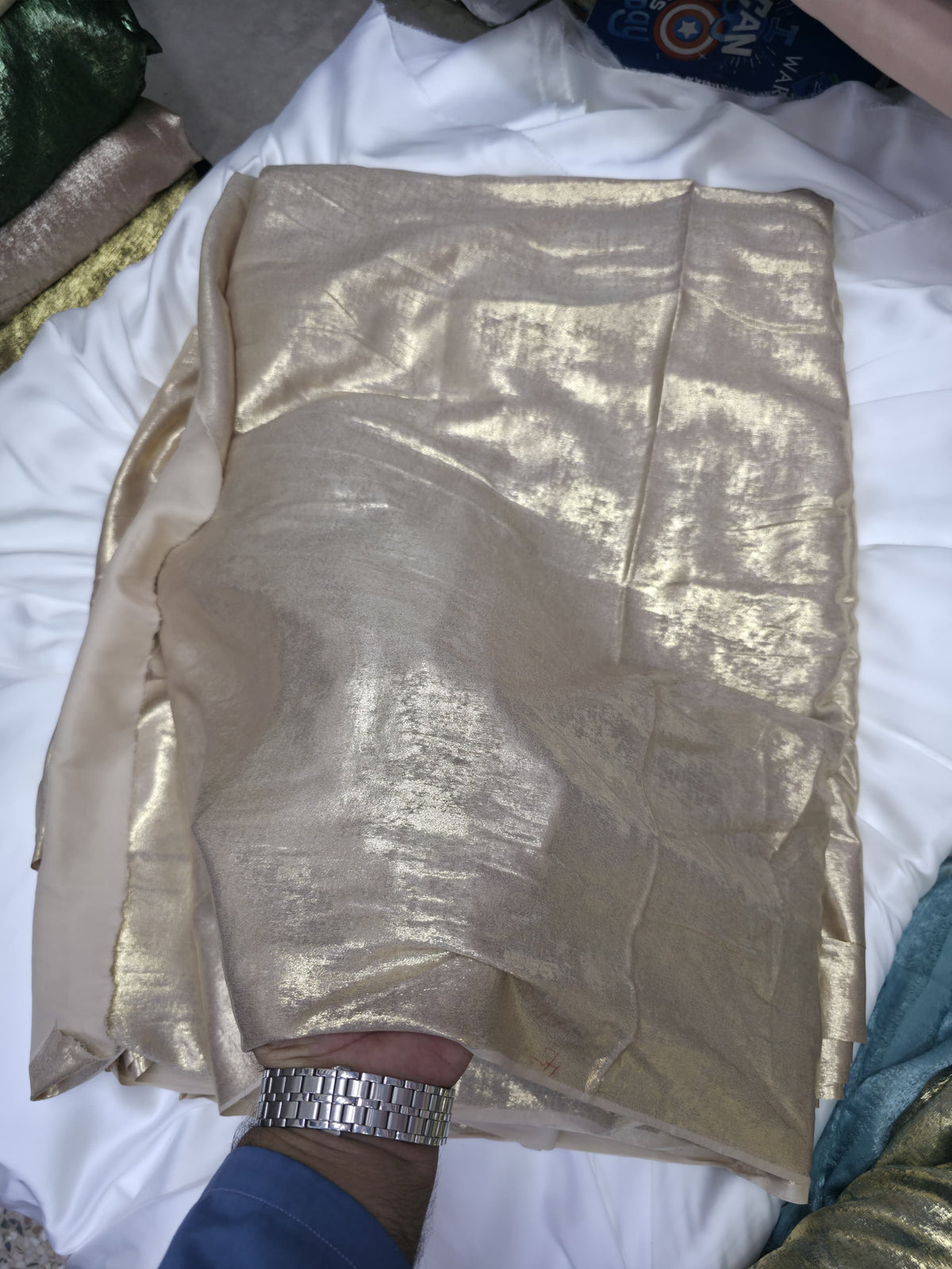 Arabic Shemar Velvet silk | French Shemar Velvet silk ( mate gold )