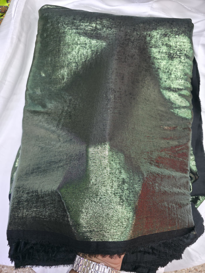 Arabic Shemar Velvet silk | French Shemar Velvet silk ( grass green )