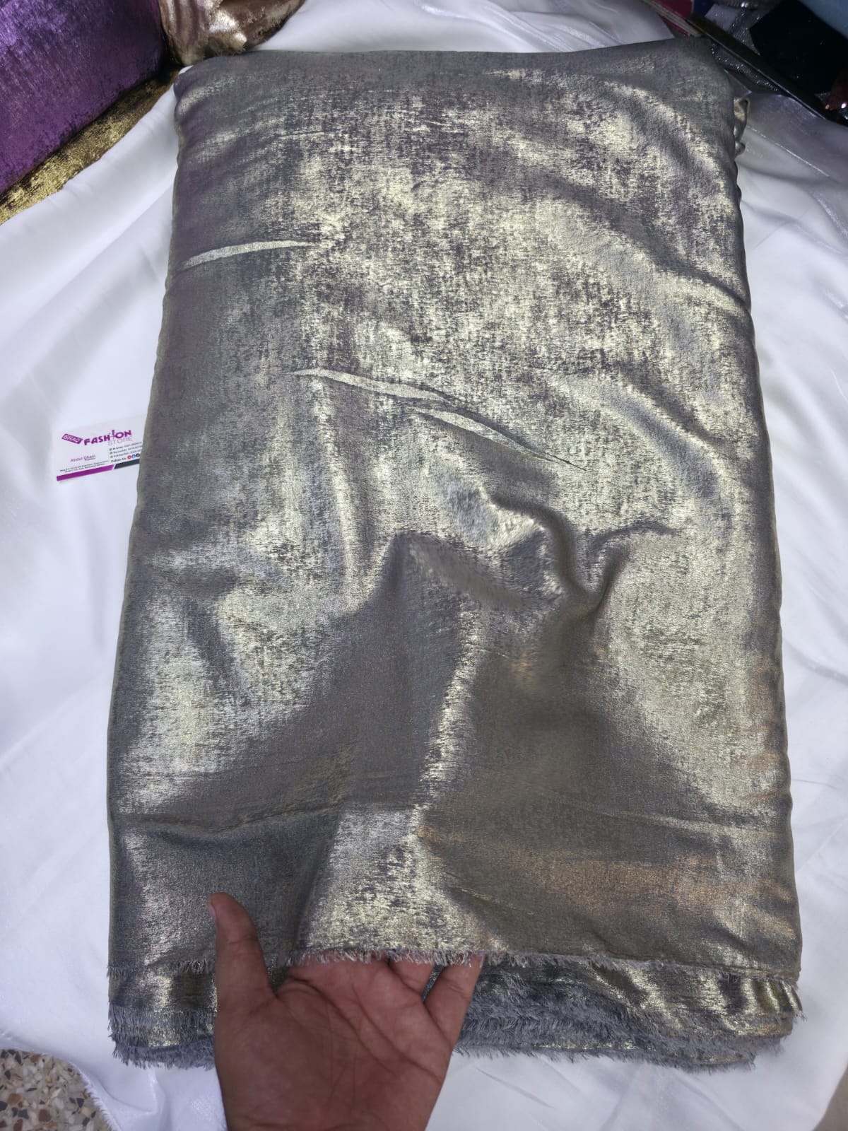 Arabic Shemar Velvet silk | French Shemar Velvet silk ( dark grey )