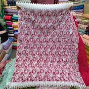 Cut work Qurishia on creap 4pc suit with 8 colours