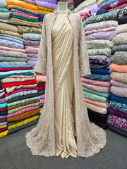Gown style fancy saree