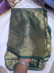 Arabic Shemar Velvet silk | French Shemar Velvet silk ( bottle green )