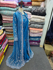 Gown style fancy saree